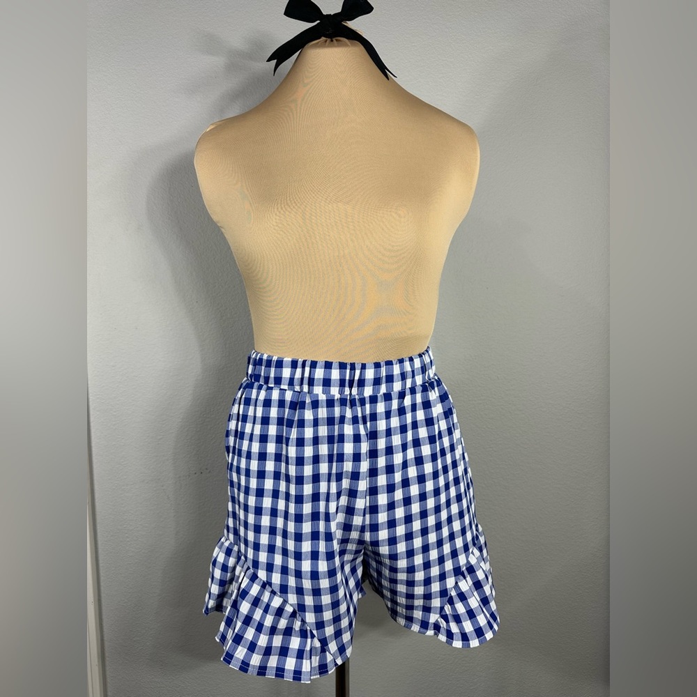 Shein | Blue Checkered Shorts | Size M